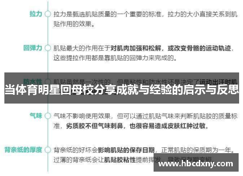 当体育明星回母校分享成就与经验的启示与反思